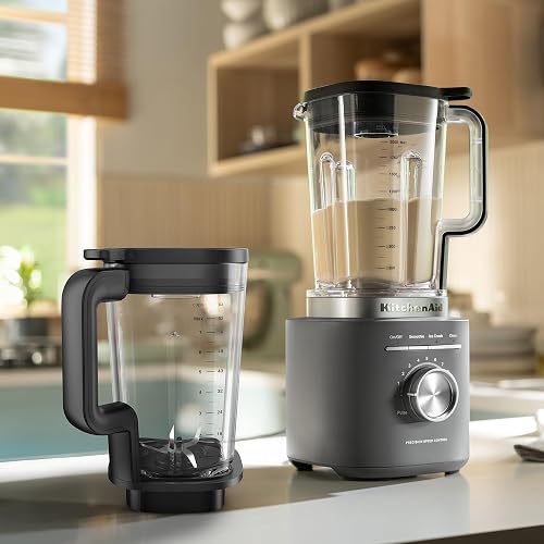KitchenAid Licuadora Pure Power Dúo con 2 vasos, Tritán y Vidrio Deep Gray