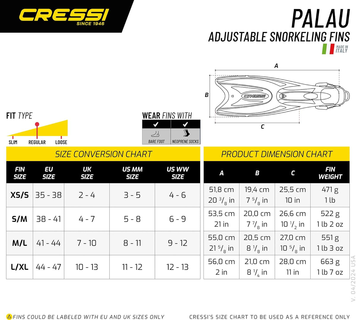 Cressi Aleta Palau Long