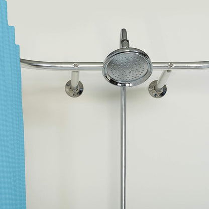 Zenna Home E60H1ALSS Cromado NeverRust - Barra de Ducha de 28 x 60 Pulgadas para bañeras Independientes y Patas de Garra