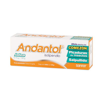 Andantol Jalea, 25gramos | El anticomezón, alivia comezón sin importar su origen, picaduras e irritaciones, desde los 20 min, hasta 8 h, +12 años