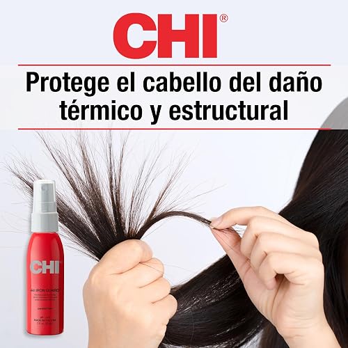 CHI 44 Iron Guard Spray de protección térmica, Fórmula nutritiva que ayuda a resistir el daño del calor y a domar el encrespamiento, Transparente, 227 ml