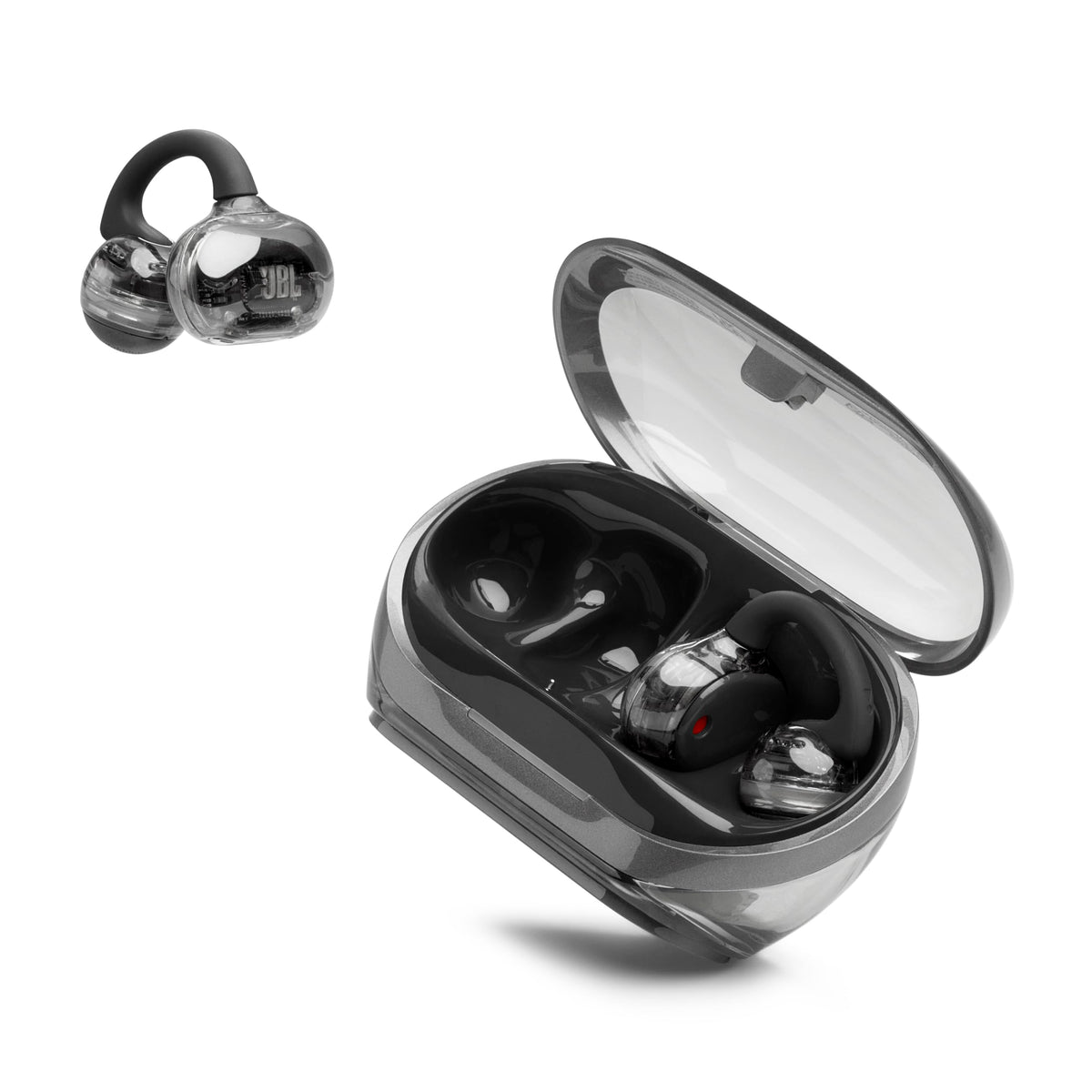 JBL Soundgear Clips - Auriculares inalámbricos de oído abierto, sonido dinámico con refuerzo de graves, comodidad durante todo el día, 4 micrófonos nítidos, llamadas claras 2.0 con algoritmo entrenado