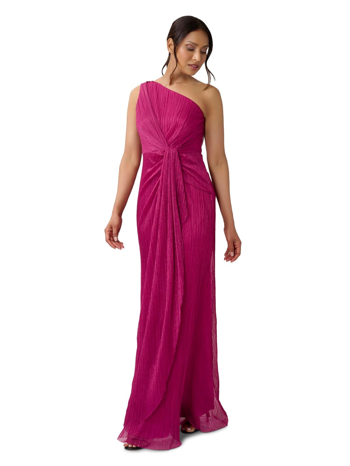 Adrianna Papell (ADRIL) Stardust Vestido Plisado drapeado Vestido de cctel para Mujer
