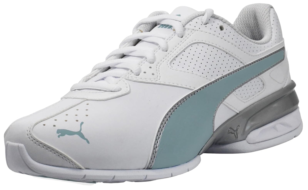 PUMA Tazon 6 - Tenis para Mujer | Zapatos de entrenamiento cruzado - M - Puma White-zen Blue-Puma Silver - 25.0 cm