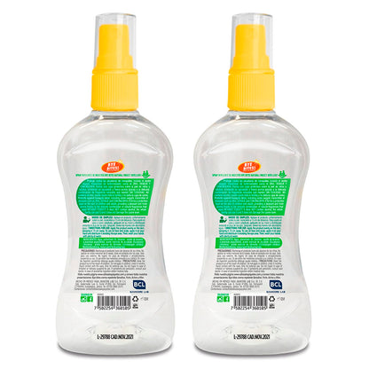 BYE BITES Repelente de Mosquitos NATURAL en Spray - Con Geraniol, Citronela y Eucalipto, Fórmula Natural y Biodegradable - En DUOPACK de 130 ml c/pieza - Protégete de los Insectos