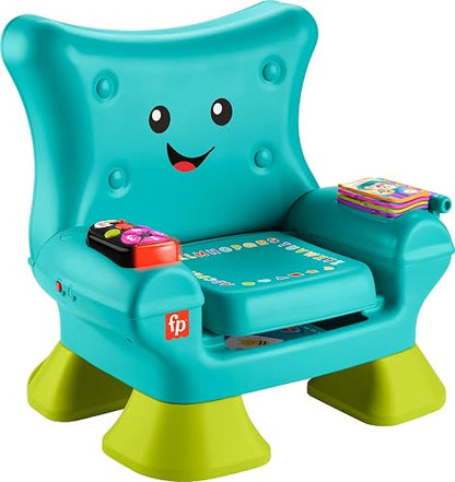 Fisher-Price Ríe y Aprende Silla de Aprendizaje Musical 1+ Años | Detecta cuando el bebé se sienta o levanta; 3 niveles Smart Stages, +120 canciones