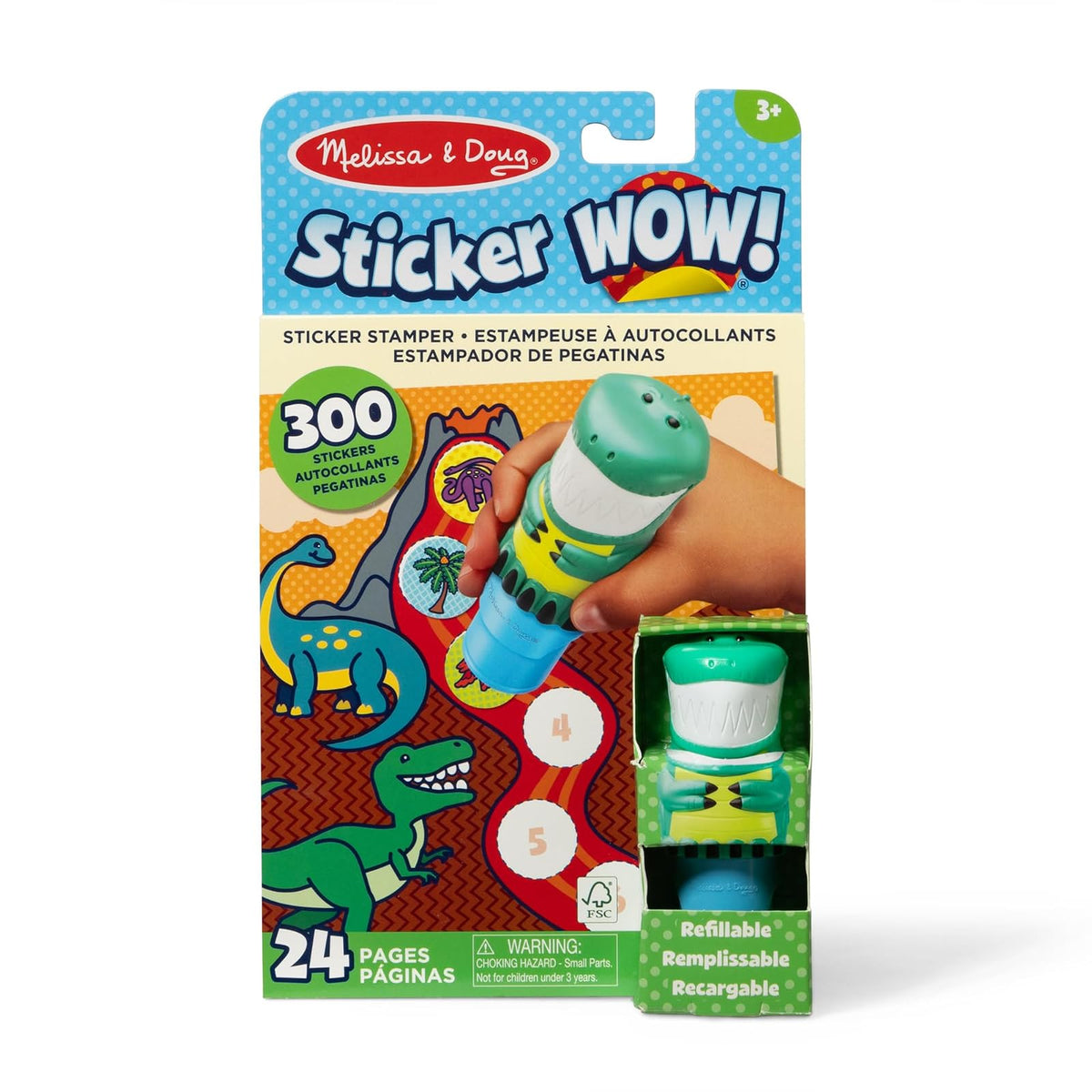 Melissa & Doug Sticker WOW! Set Unicornio con Estampador y Stickers - Multi-color - 10.0 x 6.0 x 1.85