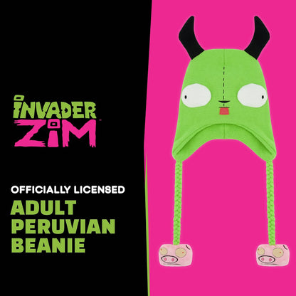 Invader Zim Beanie Hat, Gir Winter Knit Cap with Ears
