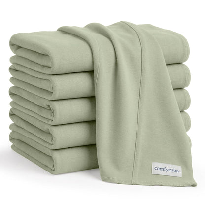 Comfy Cubs Pañitos para Eructar de Algodón para Bebé, 10 Piezas, Mora - Salvia - Pack of 6