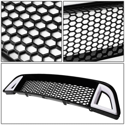 DNA Motoring Rejilla Frontal LED para Ford Mustang GT Auto 2013-2014 Negro