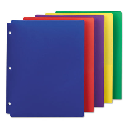 Smead Carpeta de dos bolsillos a presión, tamaño carta, colores surtidos, 10 por paquete (87939)
