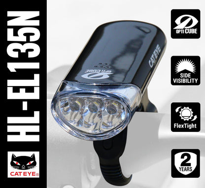 CATEYE, HL-EL135 - Faro de Seguridad LED para Bicicleta