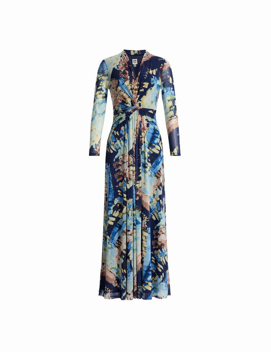 Anne Klein Twist Front Maxi Dress Vestido Mujer