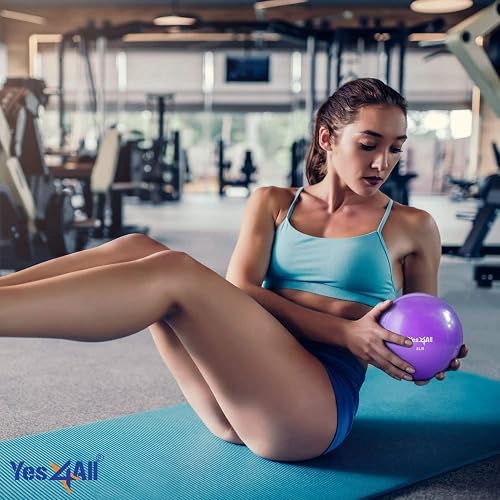 Yes4All - Pelota tonificadora (mármol/Agarre de Diamante/Suave) - Pelota Medicinal con Peso Suave para Pilates, Yoga y Fitness, 2-10 Libras con Varios Colores Disponibles