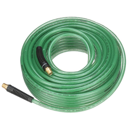 Metabo HPT Manguera de aire | 1/4 pulgadas x 100 pies | Poliuretano de grado profesional | 300 PSI | 19413QPM, verde