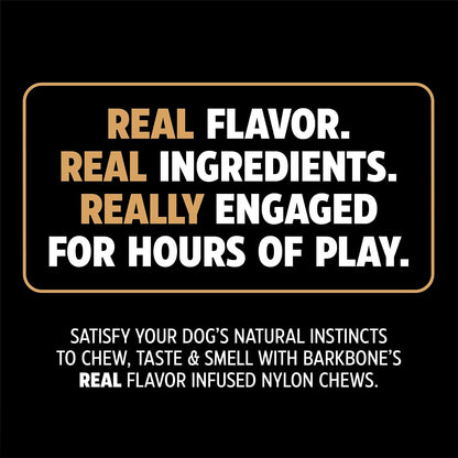 Pet Qwerks BBQ BarkBone Dog Chew Toys for Aggressive Chewers, Made in USA