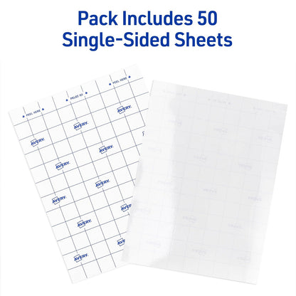 Avery Self-Adhesive Laminating Sheets, 9 x 12 Inches, Box of 50 (73601)