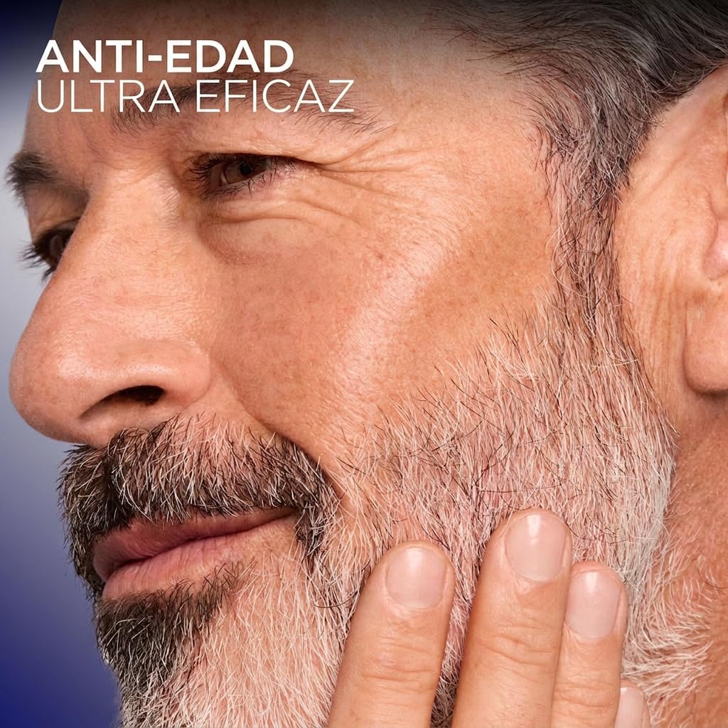L'Oréal Paris Men Expert Stop Arrugas Crema Antiedad Hidratante 50 ml | Desarrollada para la piel masculina, hidrata y ayuda a dar vitalidad al rostro mientras combate las líneas de expresión