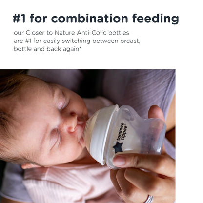 Tommee Tippee Closer to Nature - Botella para bebé, 3 unidades, 3 unidades