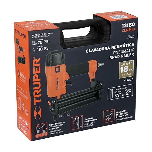 Truper CLNE-18, Clavadora neumática, profesional, calibre 18