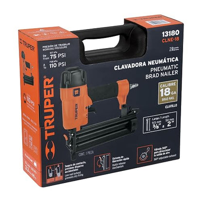 Truper CLNE-18, Clavadora neumática, profesional, calibre 18