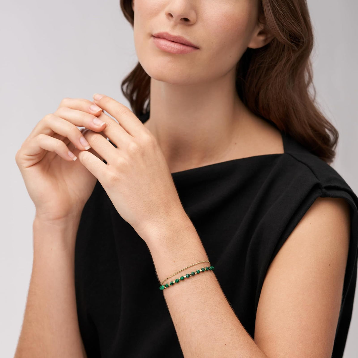 Fossil - Pulsera de acero inoxidable en tono dorado para mujer