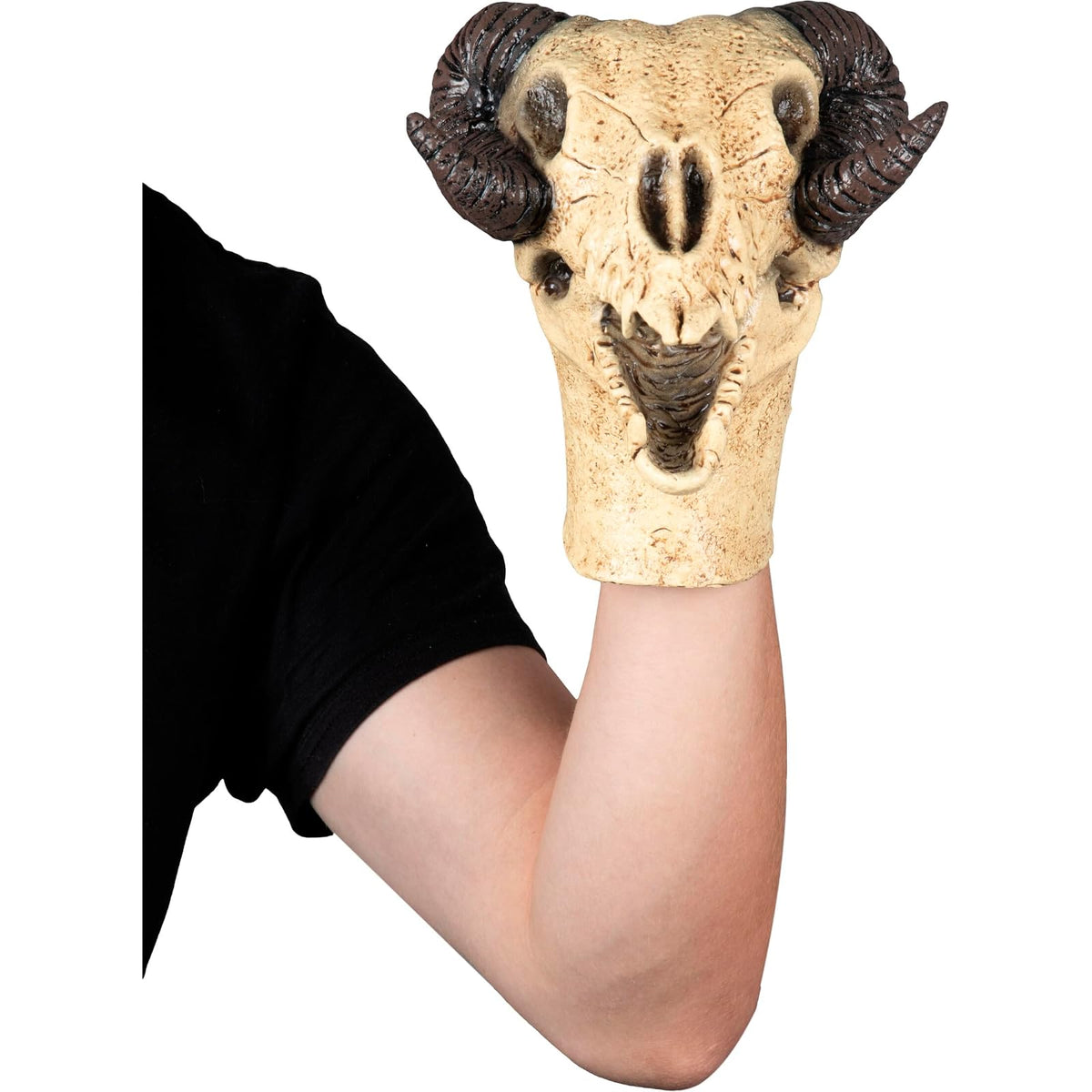 Ghoulish Productions Goat Puppet de Látex – Accesorio de Disfraz Tipo Titere Cabra con Detalles Realistas Pintados a Mano – Ideal para Accesorio Halloween, Casas Embrujadas y Coleccionistas de Horror