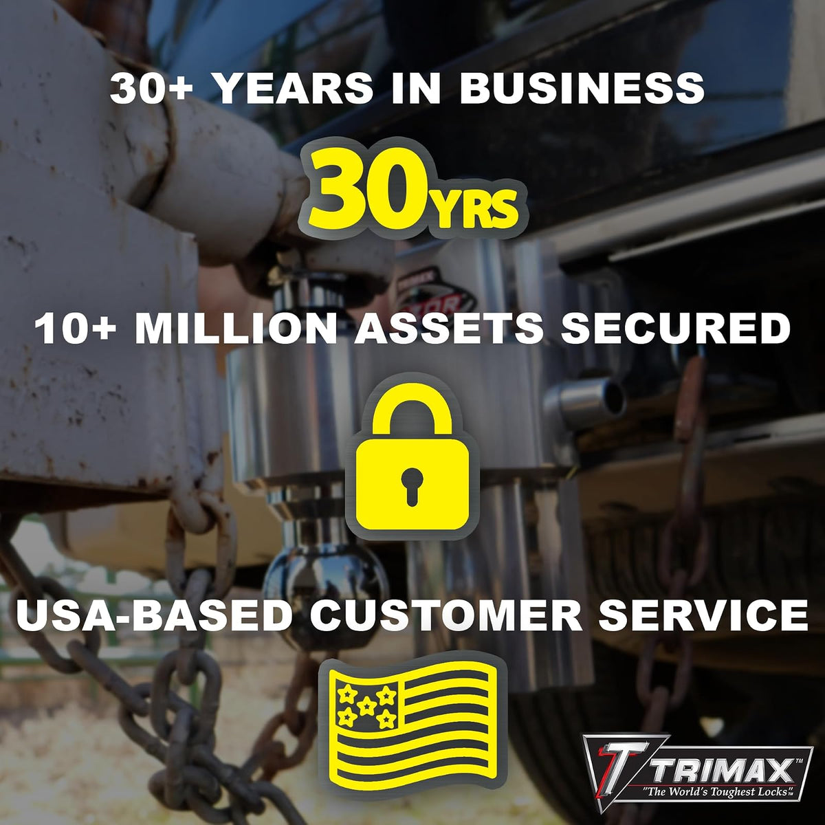 Trimax MAG200 Standard 5/8" Resettable Combination Bent Pin Receiver Lock
