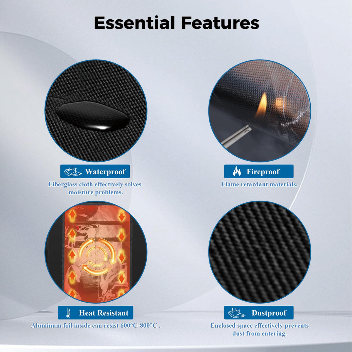 Carcasa para Impresora 3D Ender 3 V3 SE/KE/Ender 3/3 Pro/Ender 3 V2, Resistente al Fuego y al Polvo Cubierta Protectora de Temperatura Constante para impresoras Anycubic Elegoo 3D de 25.5 x 21.5