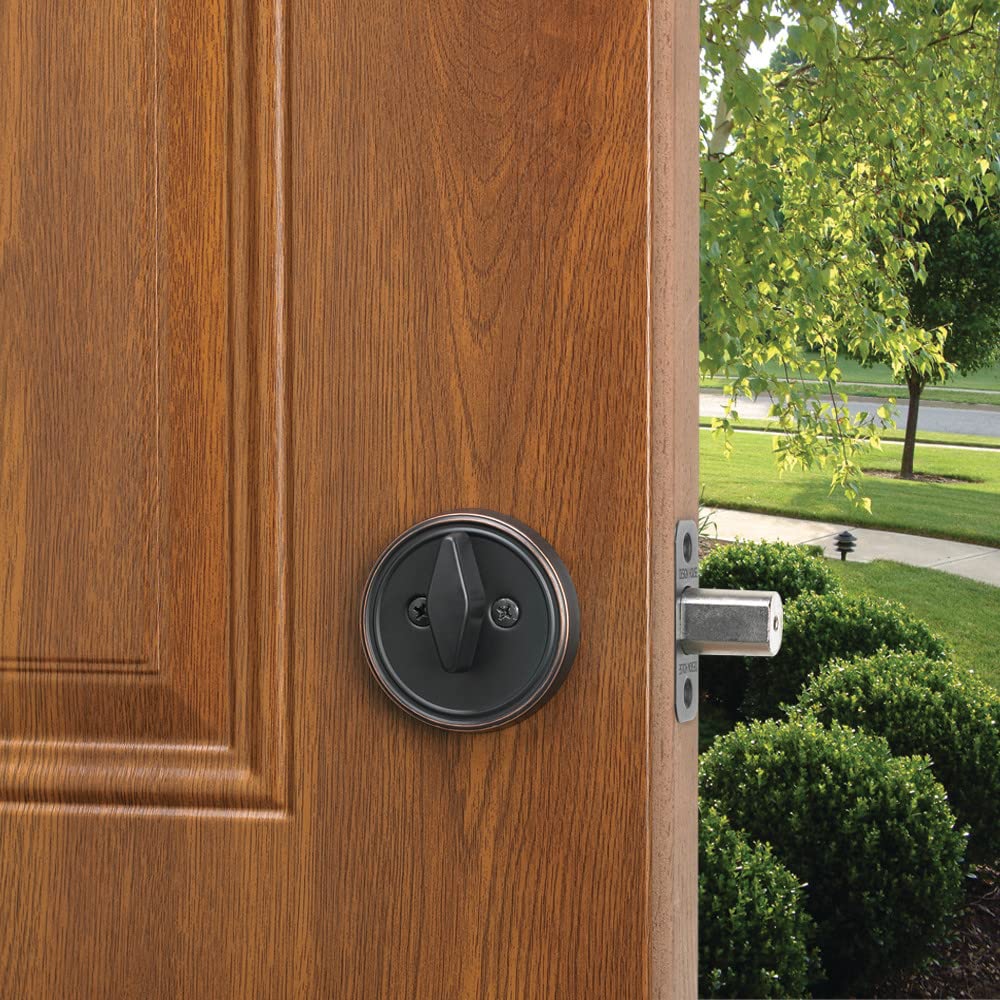 Design House 750869 Pro Series, Cerrojo de seguridad de una cara, bronce aceitado