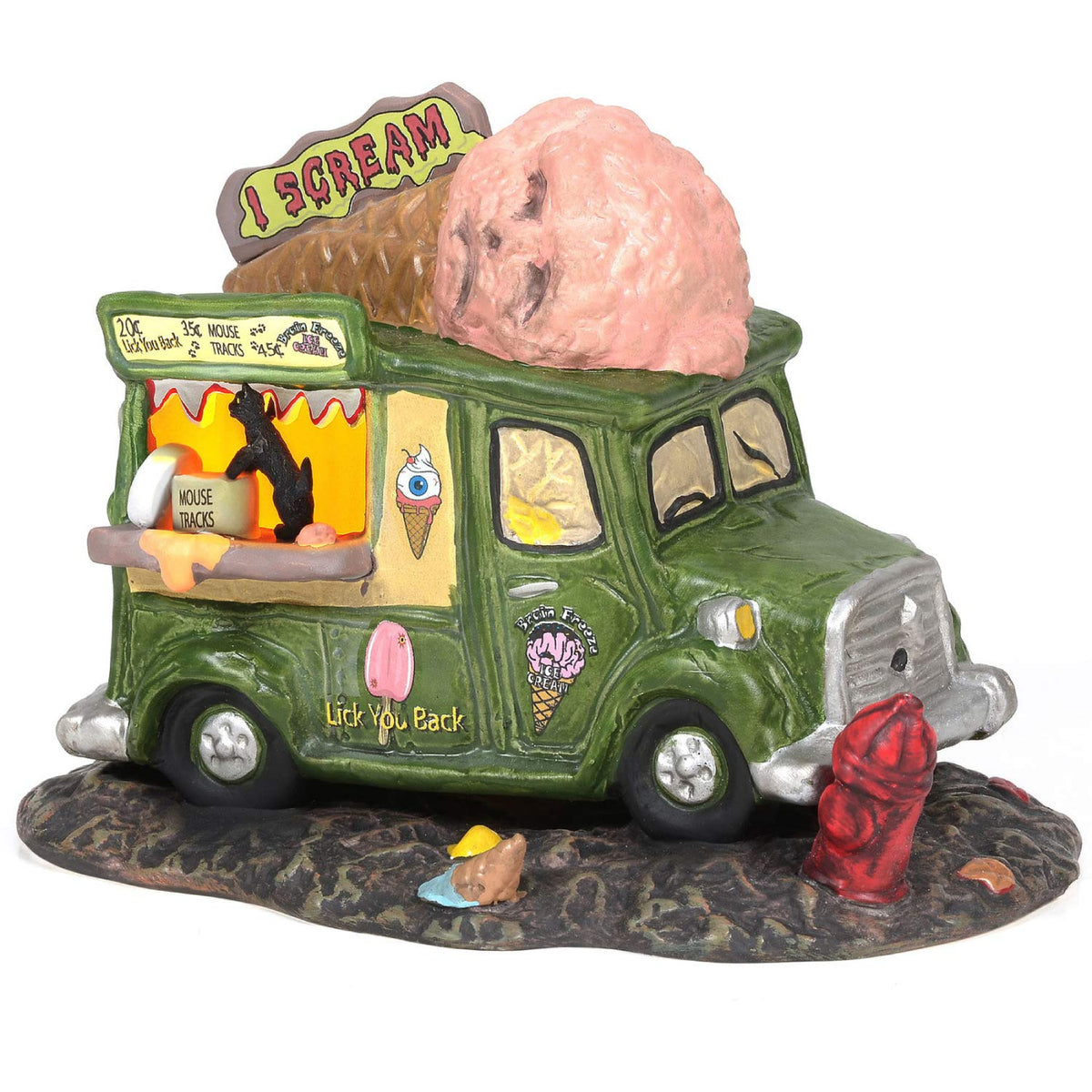 Department 56 Snow Village Halloween Accessories I Scream - Figura iluminada para camión de Helado, 4.7 Pulgadas, Multicolor