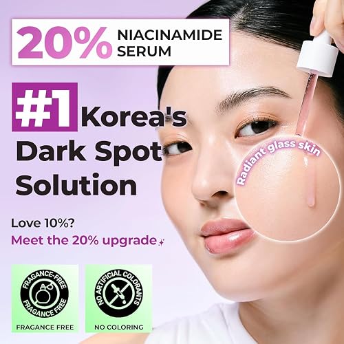 JUMISO Niacinamide 20 Serum - Korean Face Serum with Glutathione, TXA Tranexamic Acid and Centella Complex - Reduces Pigmentation, Uneven Skin Tone, Pore Care for Sensitive Skin, 1.35 fl.oz.