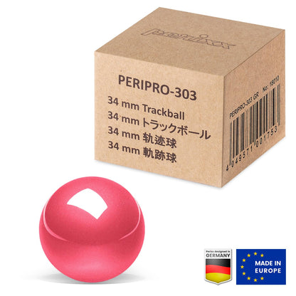 Perixx PERIPRO-303 - Bola de Seguimiento de 1.34 Pulgadas - Bola de Repuesto para M570, PERIMICE-517/520/717/720 y Otros Ratones de Seguimiento compatibles (Rosa)