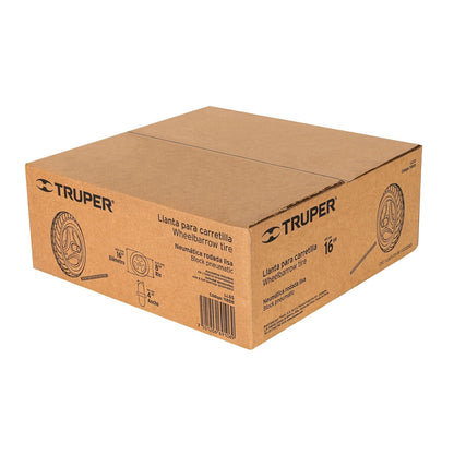 Truper LLSS, Llantas completas, neumática ligera, 16" x 4"
