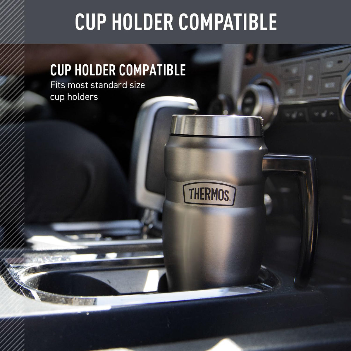 THERMOS Stainless King Taza de viaje aislada al aspiradora, 16 onzas, rojo rústico