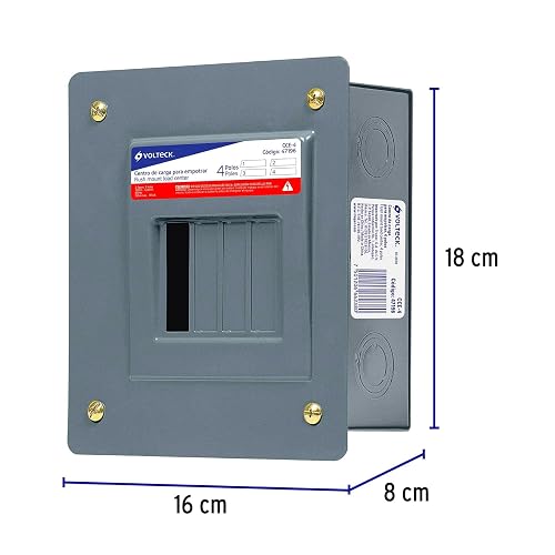 Volteck CCE-4, Centro de carga empotrable, 4 polos, Volteck