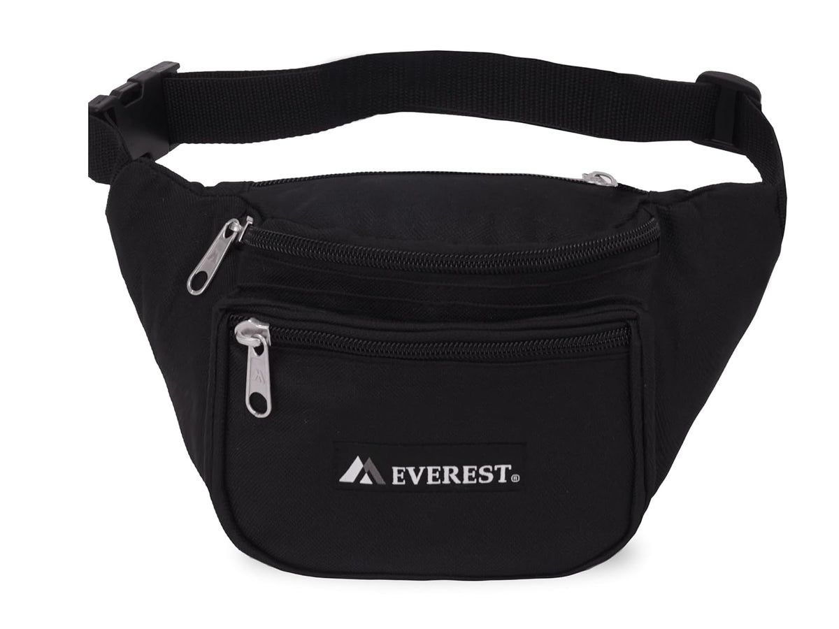 Everest Paquete de cintura Signature - M, Black, Una talla, Riñonera distintiva - M