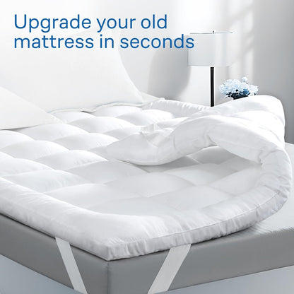 Niagara Sleep Solution Cubrecolchón Individual de Tela cepillada Suave de 39 x 75 Pulgadas, Banda de Anclaje Alternativa Acolchada de 4 Esquinas, Protector elástico mejorador Extra Profundo