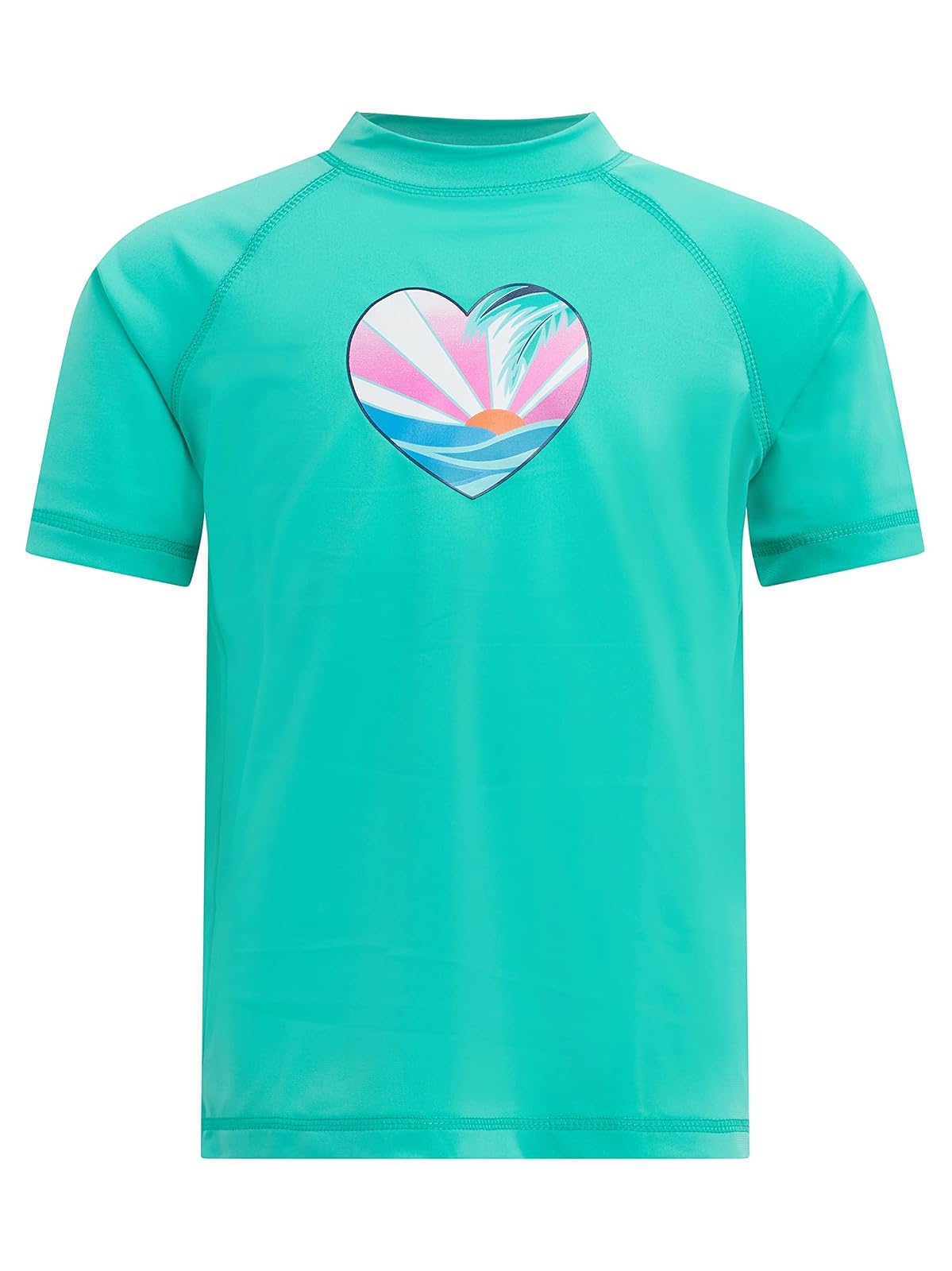 Kanu Surf Jade - Playera de natación con protección Solar UPF 50+ Playera contra Sarpullido para Niñas - Sunrise Atlantis - 4 Años
