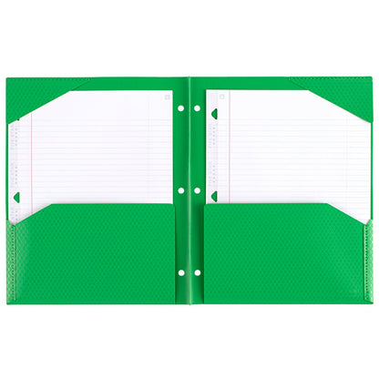 Five Star DuraShield - Carpetas de plástico antimicrobianas de 2 bolsillos, paquete de 4, capacidad para 11 x 8-1/2 pulgadas, el color puede variar (330010)