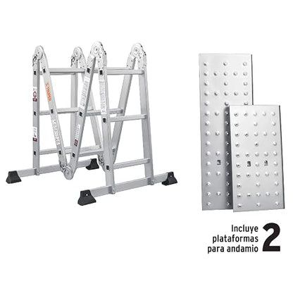 Truper - ESMU-108 Escalera multiposición 8 peldaños, Tipo I