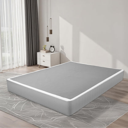 VEVOR - Somier de cama tamaño Queen con tela lavable, marco de metal resistente para cama Queen, base de colchón de 9 pulgadas, capacidad máxima de peso de 3500 libras, fácil montaje, 79.1 pulgadas de
