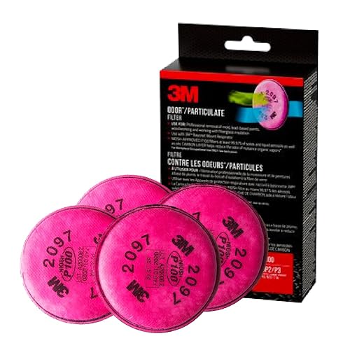 3M Performance P100 filtros de partículas + olores, 2 pares, P100 aprobado por NIOSH, 99,97% de eficiencia de filtración contra aerosoles sólidos y líquidos, para uso con las series 3M 6000, 6500 y