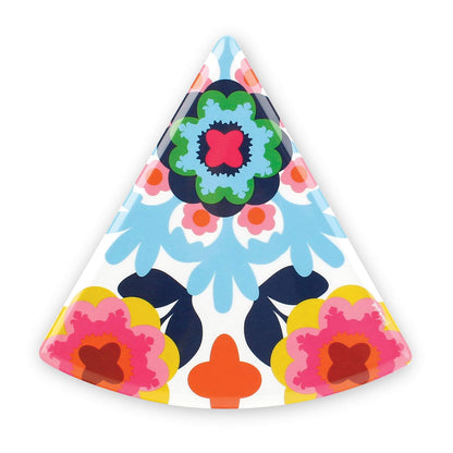 French Bull - Juego de 6 platos surtidos de melamina, vajilla de melamina, para servir, fiesta, plato, plato (platos de postre de 8 pulgadas, surtidos)