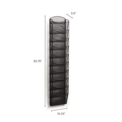 Safco 5579BL Onyx Mesh Magazine Rack, Black