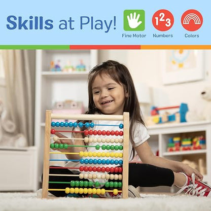 Melissa & Doug Ábaco, Juguete de Madera Clásico, Juguete de Desarrollo, 8 Actividades de Extensión