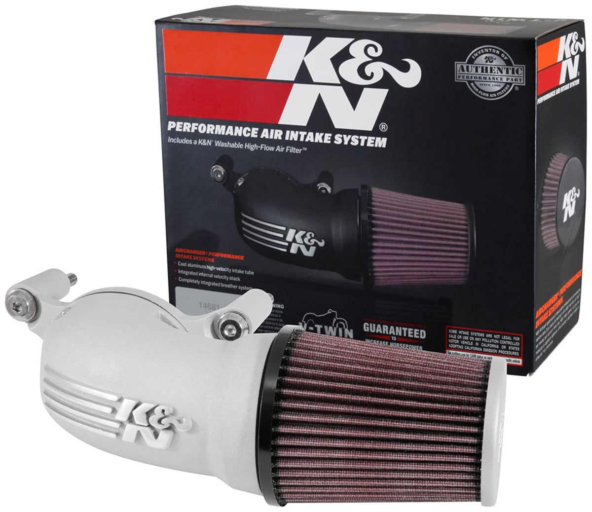 K&N Sistema de admisión de aire frío: filtro de aire de alto flujo, aumenta el rendimiento y la aceleración: compatible con Harley Davidson 2001-2017: (ver descripciones del producto para modelos