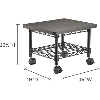 Safco 5206BL Under-Desk Printer/Fax Stand, Black