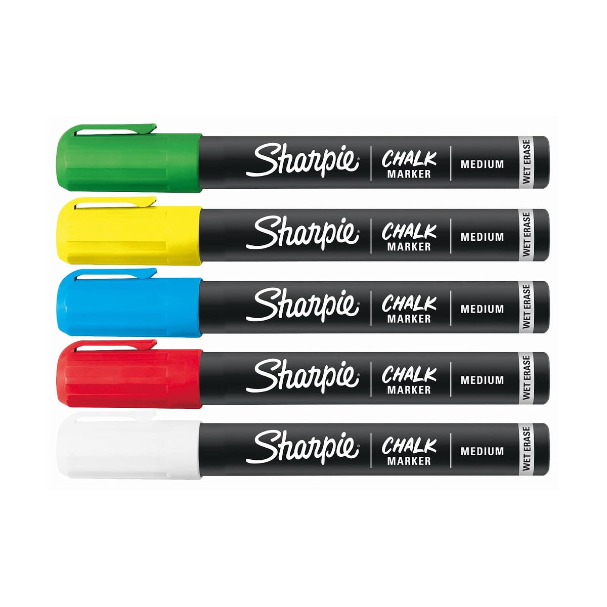 Sharpie Chalk, Marcadores de Tiza Líquida Borrable, Colores Surtidos, 5 piezas, 2175541