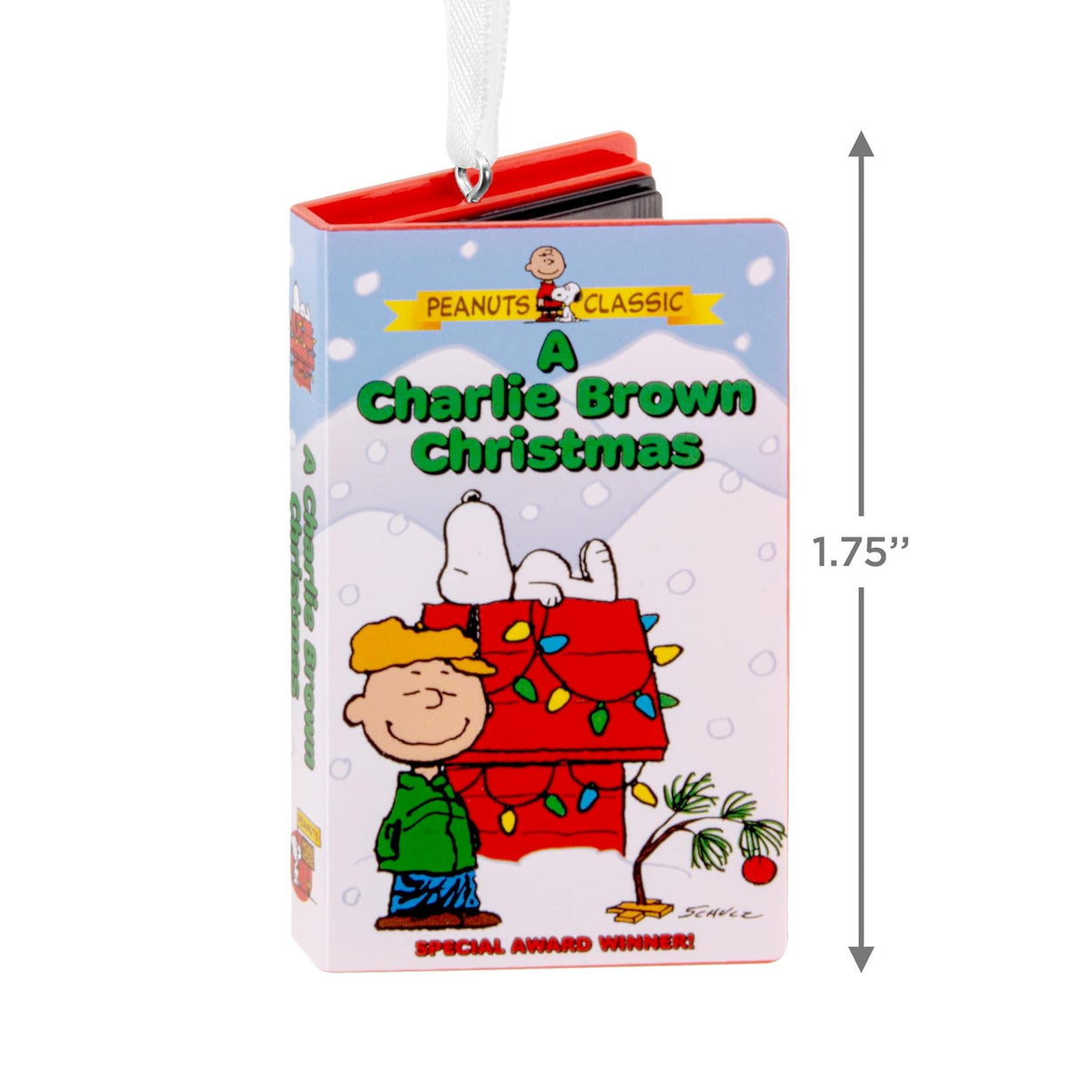 Hallmark A Charlie Brown - Estuche de Video Retro de Navidad para decoración navideña, Regalos de película de Navidad